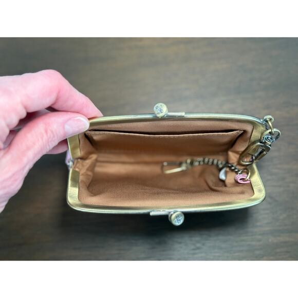 New without tags - HOBO Cheer Frame Leather Pouch - Picture 4 of 6